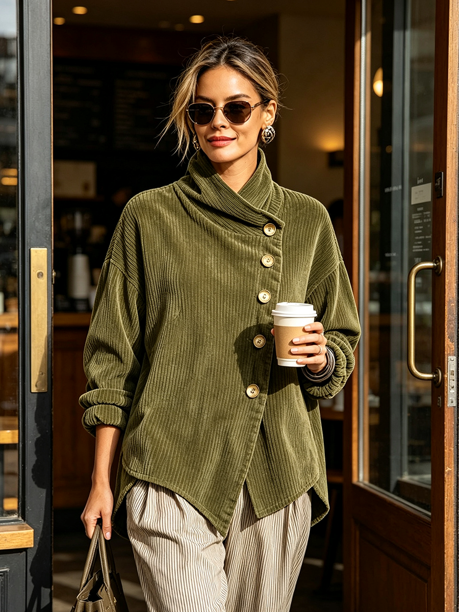 Margotte | Veste asymétrique à col drapé