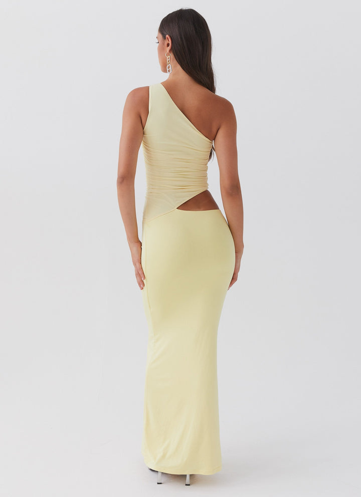 CHLOÉ NOIRE – ROBE LONGUE ASYMÉTRIQUE