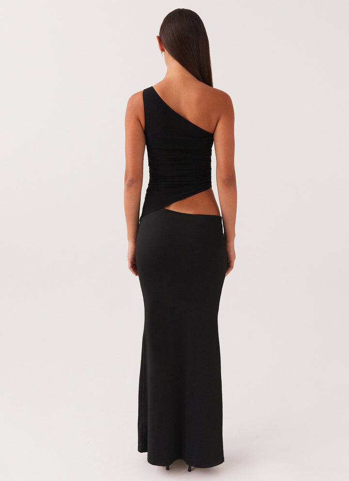 CHLOÉ NOIRE – ROBE LONGUE ASYMÉTRIQUE