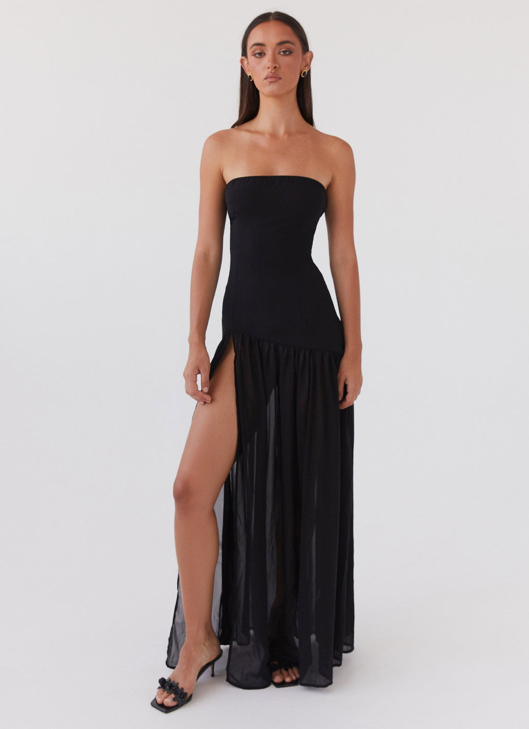 CLARA | ROBE LONGUE BUSTIER FLUIDE