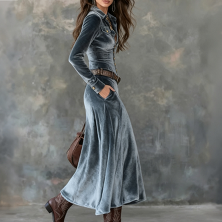 Vena™ | Robe Longue Fluide Moderne