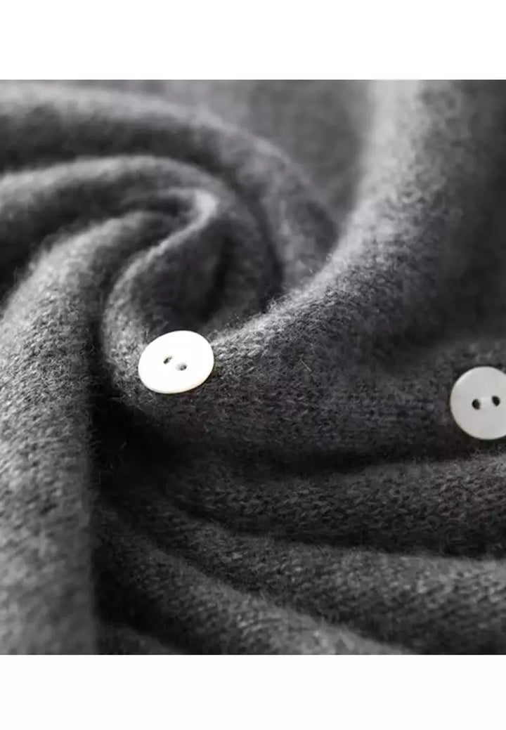 Adèle | Cardigan boutonné col asymétrique